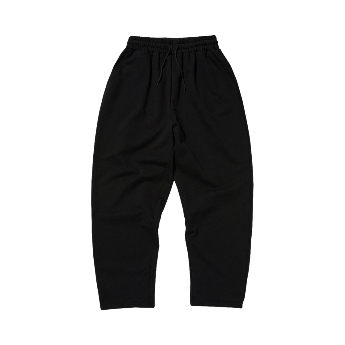 스웨이드 베이직 와이드 롱 팬츠 블랙(Suade Basic Wide Long Pants Black)