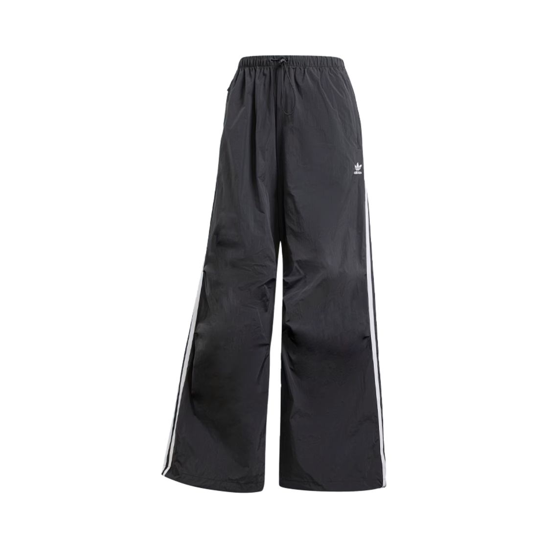 (W) 아디다스 삼선 우븐 파라슈트 팬츠 블랙 - KR 사이즈((W) Adidas 3-Stripes Woven Parachute Pants Black - KR Sizing)