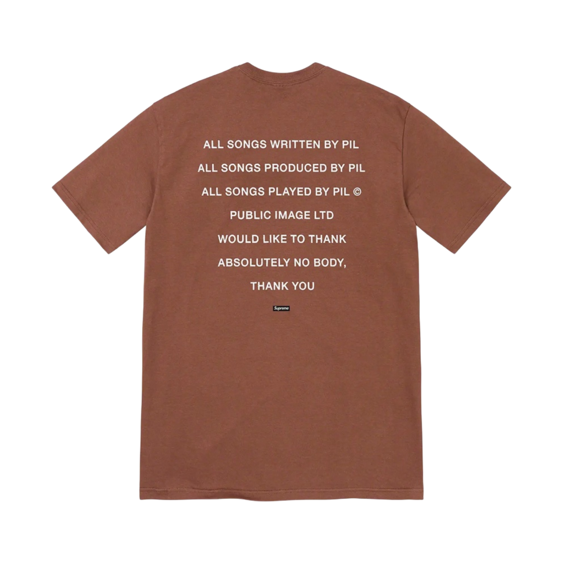 슈프림 필 티셔츠 브라운 - 22FW(Supreme PiL T-Shirt Brown - 22FW) - 2