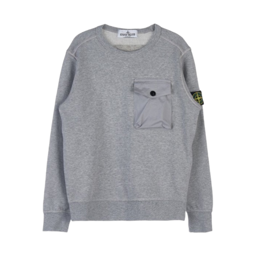 (Kids) Stone Island Crewneck Sweatshirt Melange Grey - 23SS