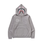 BAPE x Neighborhood Two Face Half Zip Pullover Hoodie Grey