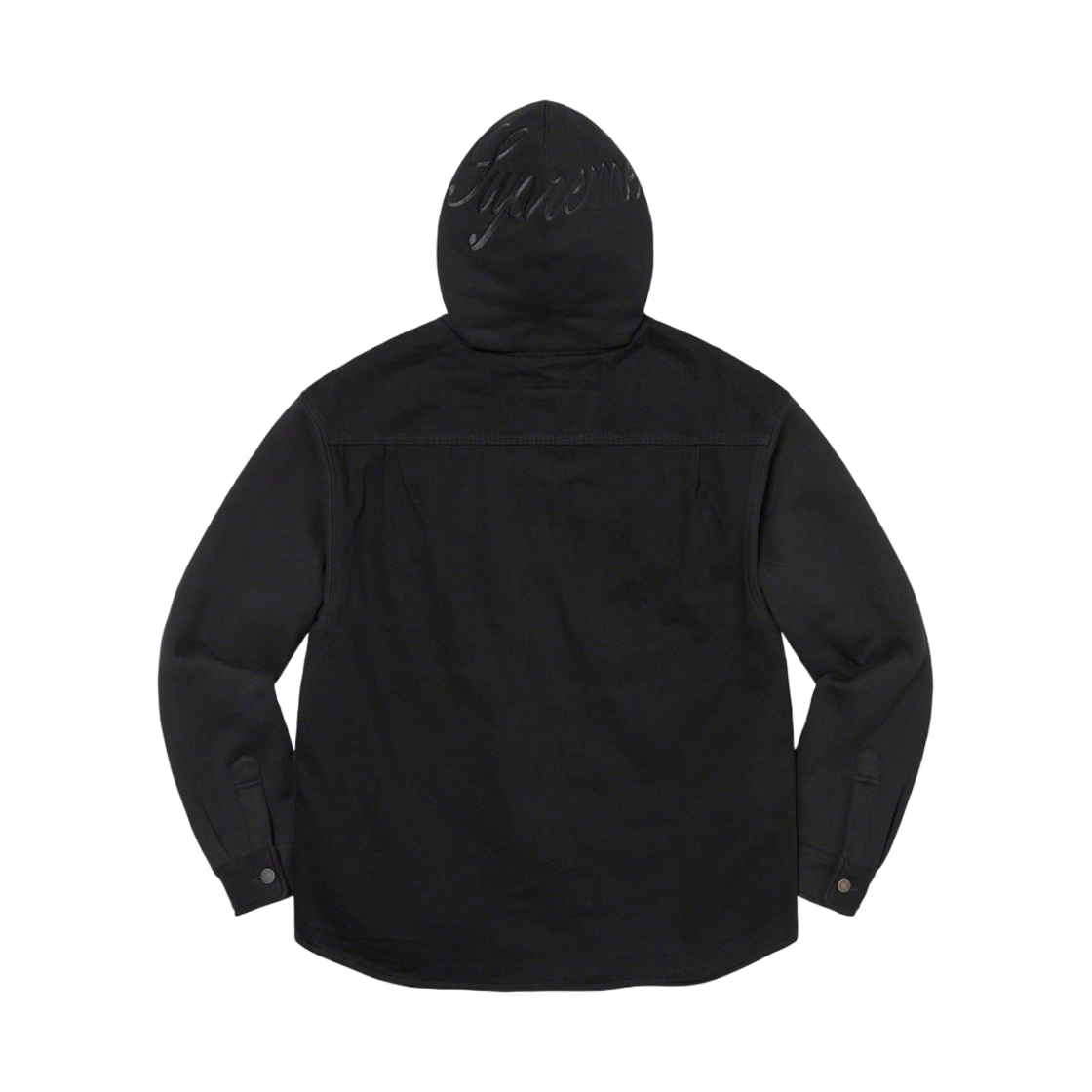 슈프림 플리스 후드 데님 셔츠 블랙 - 22FW(Supreme Fleece Hooded Denim Shirt Black - 22FW) - 3