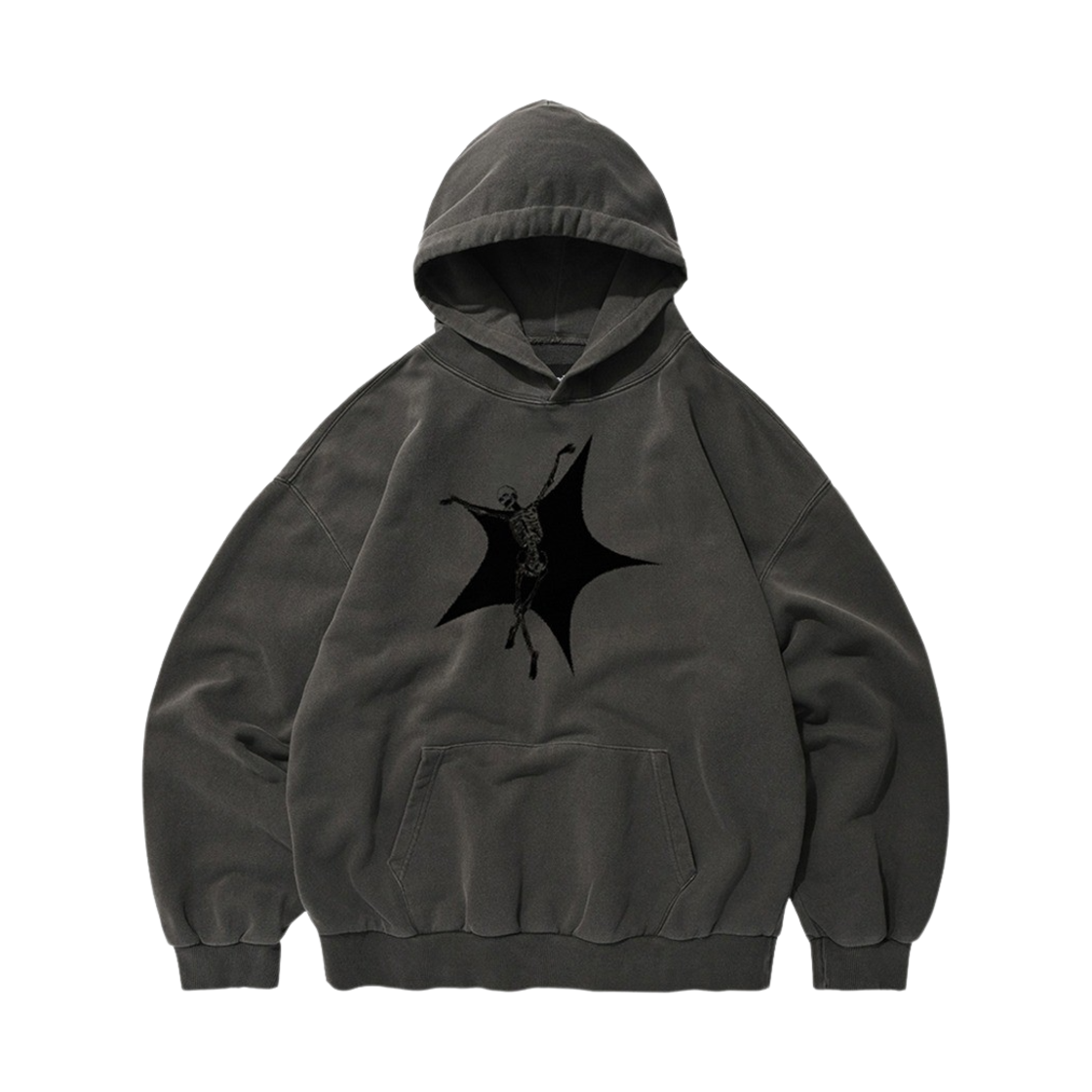 스웨이드 스컬 스타 후드 피그먼트 블랙(Suade Skull Star Hoodie Pigment Black)