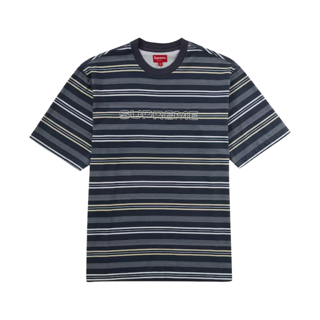 슈프림 대쉬 스트라이프 숏슬리브 탑 네이비 - 23SS