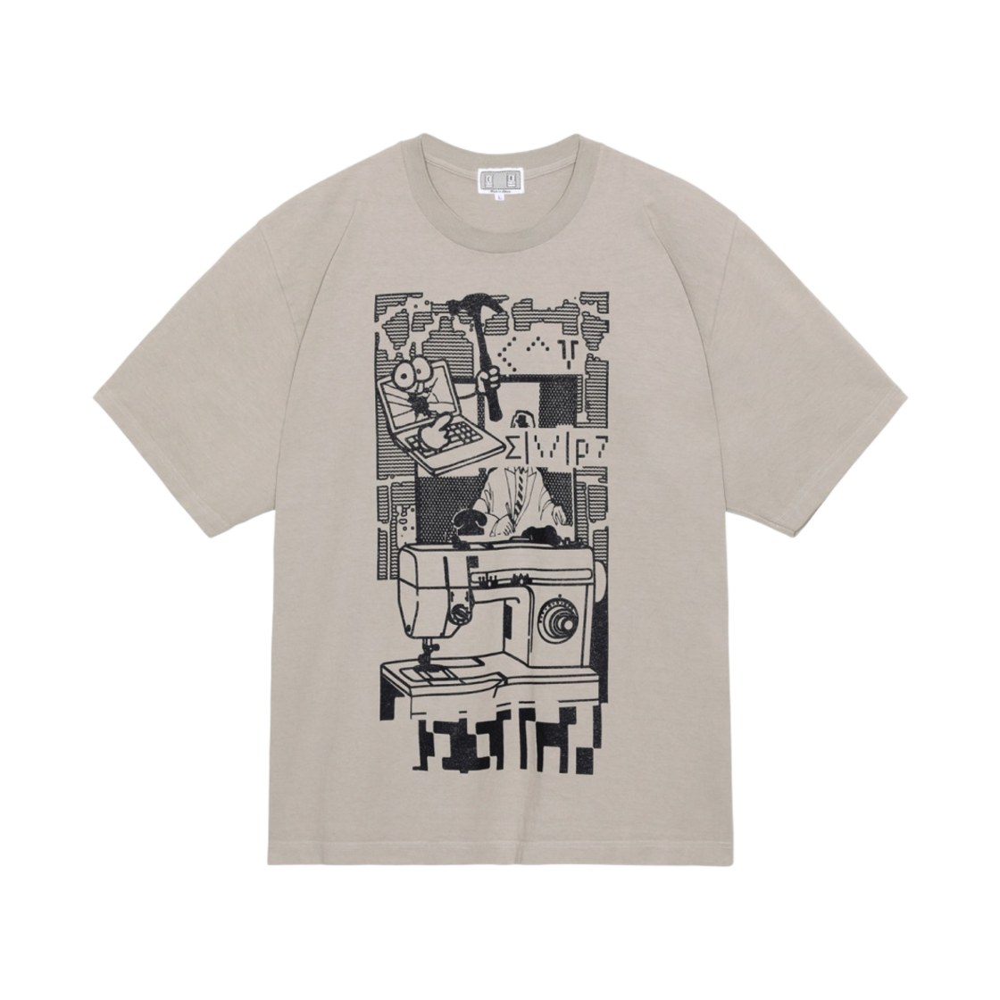 카브엠트 오버다이 MD CED 프로세스 티셔츠 그레이 - 23FW(Cav Empt Overdye MD CED Process T-Shirt Grey - 23FW) - 1