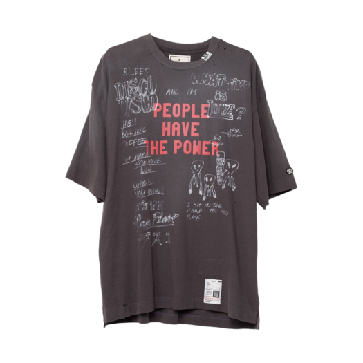 J12TS532-BLACK Maison Mihara Yasuhiro Distressed T shirt Black