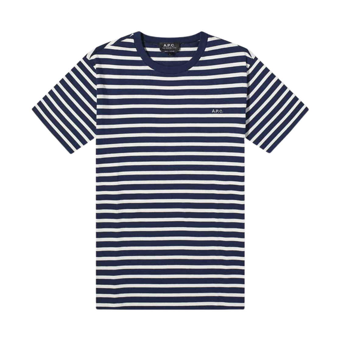 COGWT-H26343-IAK A.P.C. Emilien Stripe T-Shirt Dark Navy
