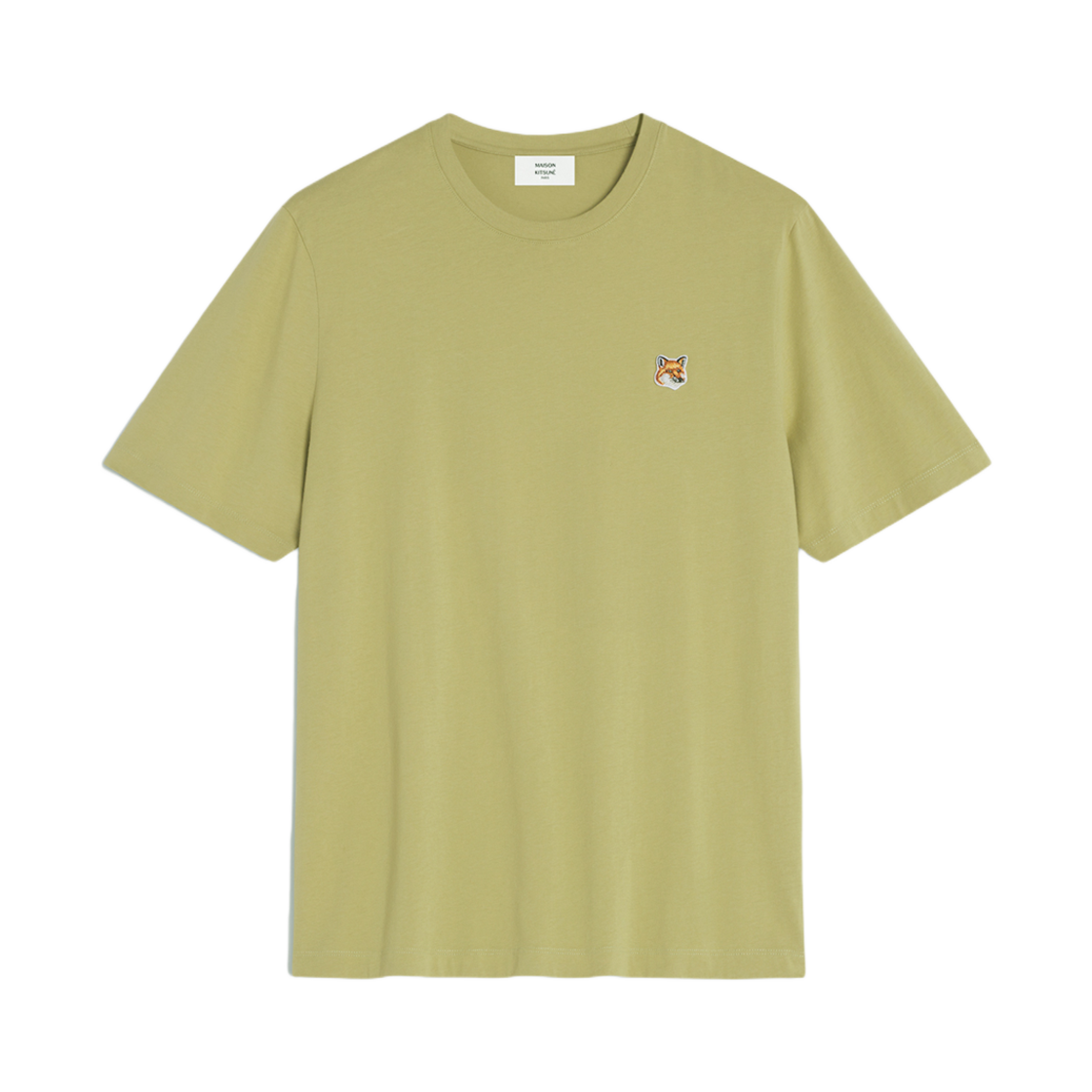 LM00104KJ0008-P357 Maison Kitsune Fox Head Patch Regular T-Shirt Canvas