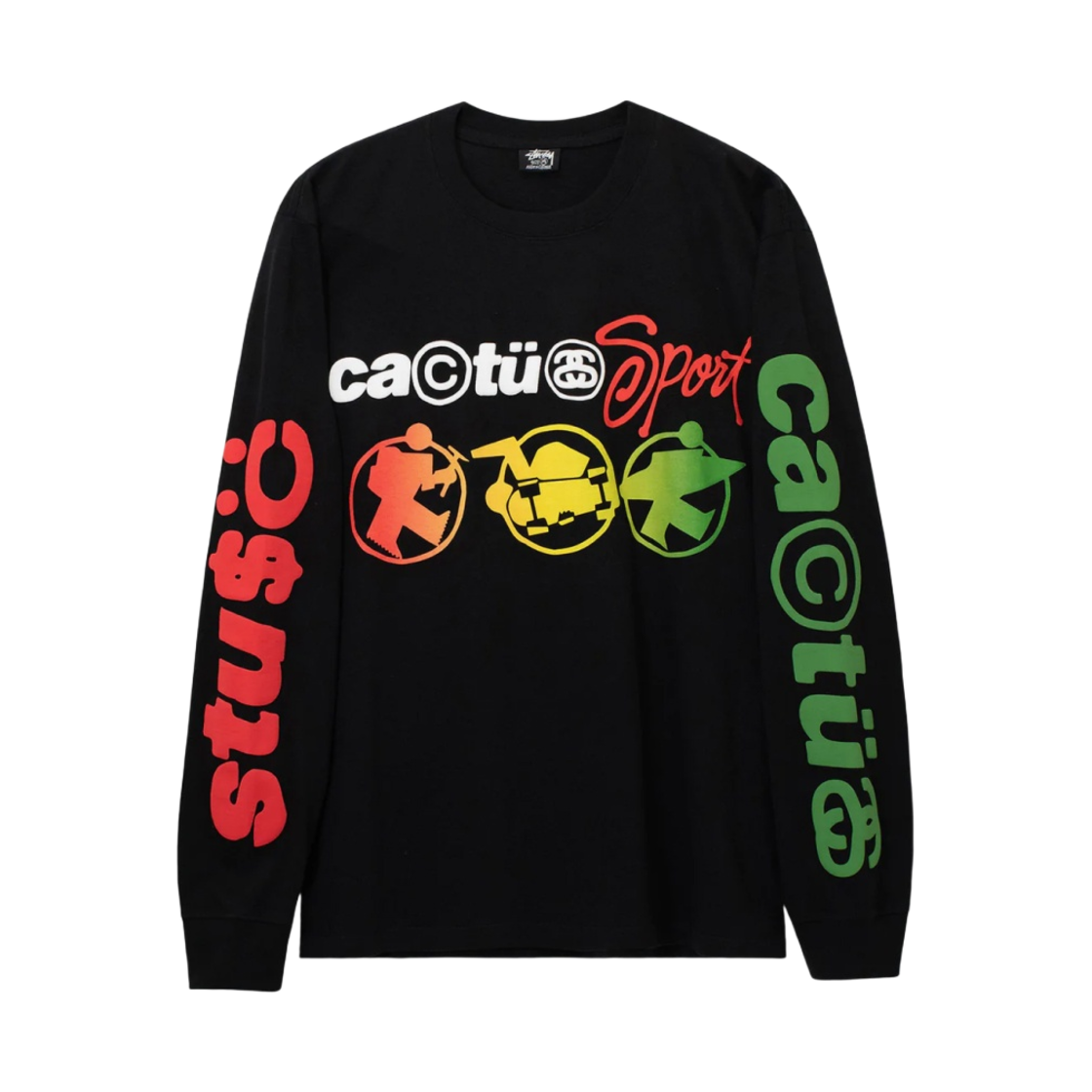 스투시 x CPFM 스포츠 롱슬리브 티셔츠 블랙(Stussy x Cactus Plant Flea Market Sport LS T-Shirt Black)