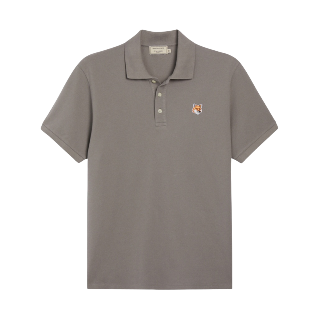 메종 키츠네 폭스 헤드 패치 폴로 셔츠 다크 그레이(Maison Kitsune Fox Head Patch Polo Shirt Dark Grey) - 1