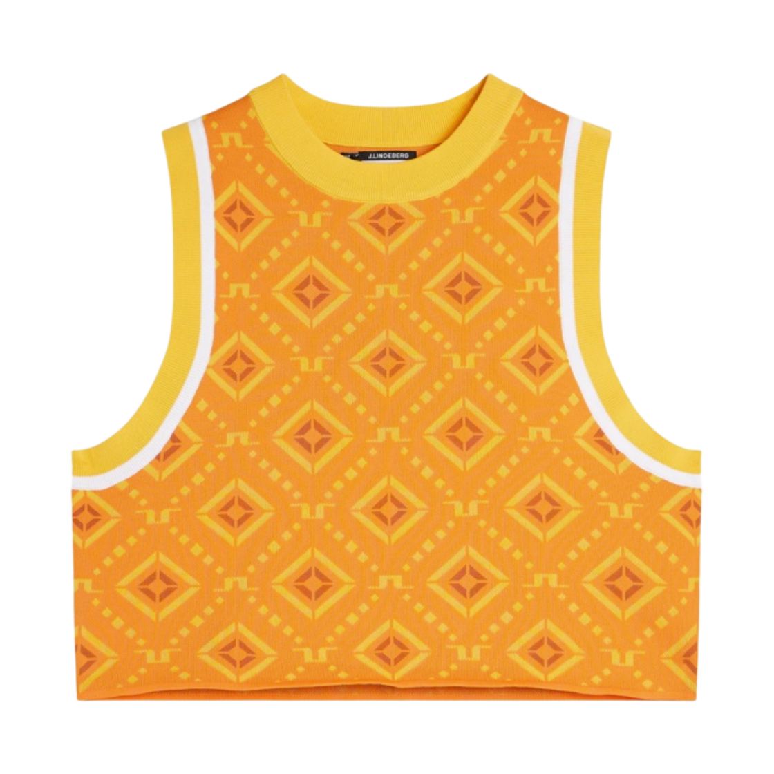 AWKW08150-I175 (W) J.Lindeberg Freja Knitted Top Orange Diamond Logo
