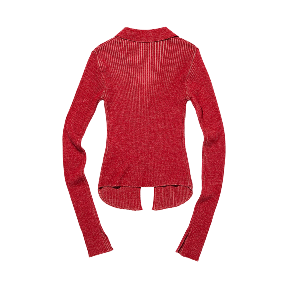 (W) 미스치프 니티드 투톤 셔츠 레드 베이지((W) Mischief Knitted Two Tone Shirt Red-Beige) - 2