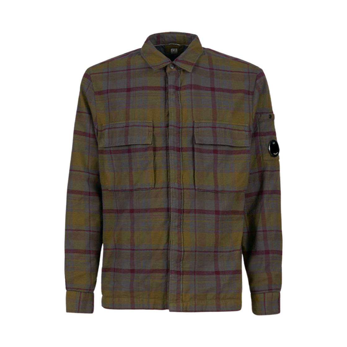 15CMSH326A110023G968 C.P. Company Tartan Shirt Forged Iron Grey - 23FW