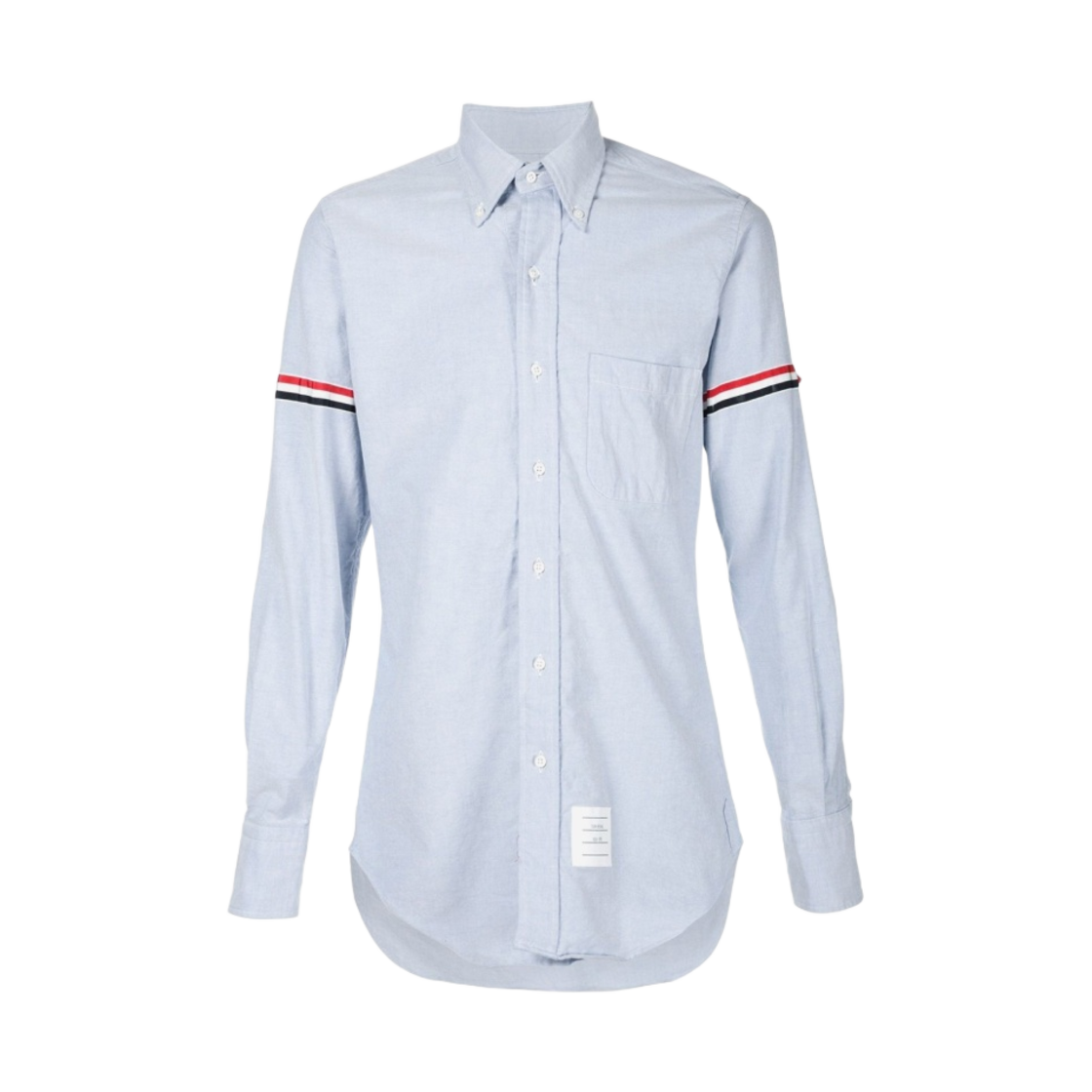 톰브라운 옥스포드 그로그랭 암밴드 클래식 셔츠 라이트 블루(Thom Browne Oxford Grosgrain Armband Classic Shirt Light Blue) - 1
