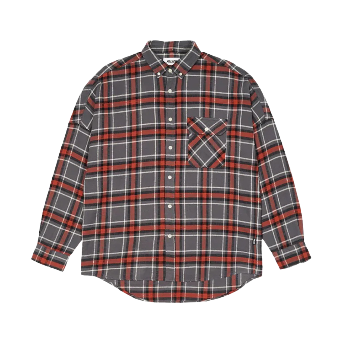 팔라스 플란넬 드롭 숄더 셔츠 그레이 - 22FW(Palace Flannel Drop Shoulder Shirt Grey - 22FW) - 1