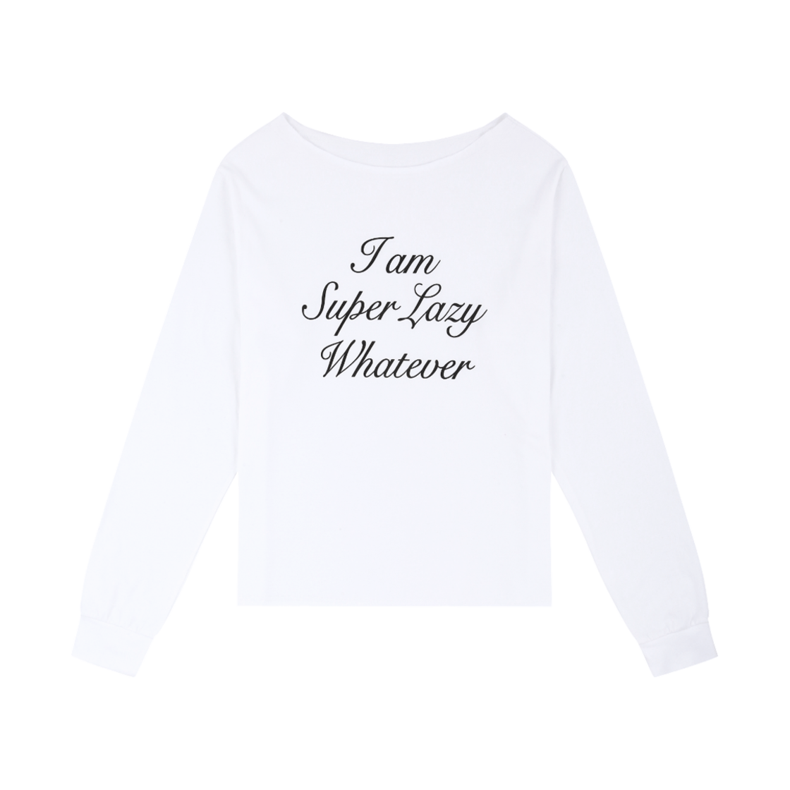 레이지지 슈퍼레이지 오프숄더 롱슬리브 티셔츠 화이트