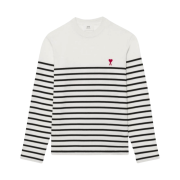 Ami de Coeur Striped LS T-Shirt White Black