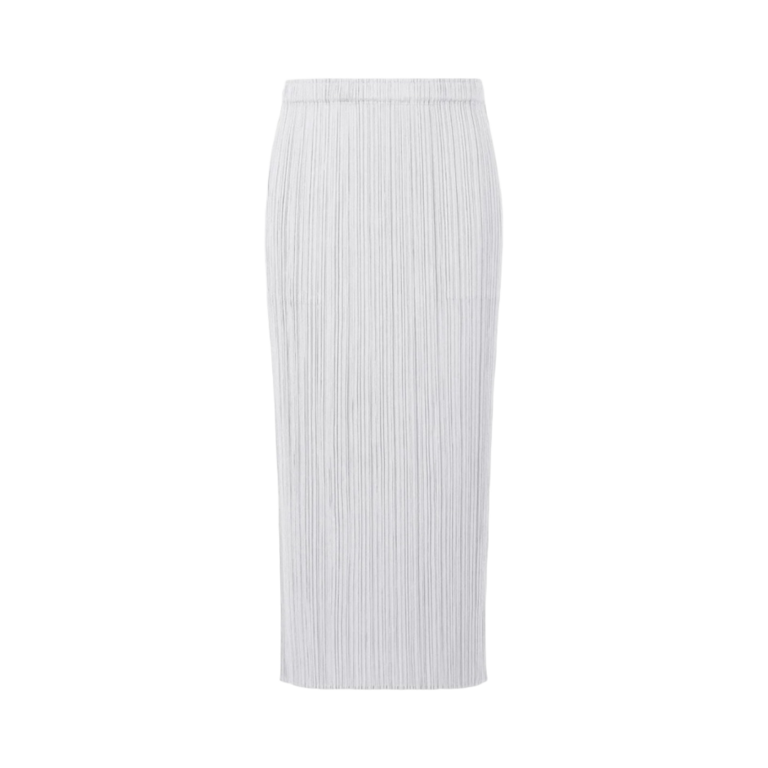 (W) 플리츠 플리즈 이세이 미야케 베이직 스트레이트 스커트 라이트 그레이((W) Pleats Please Issey Miyake Basics Straight Skirt Light Gray)