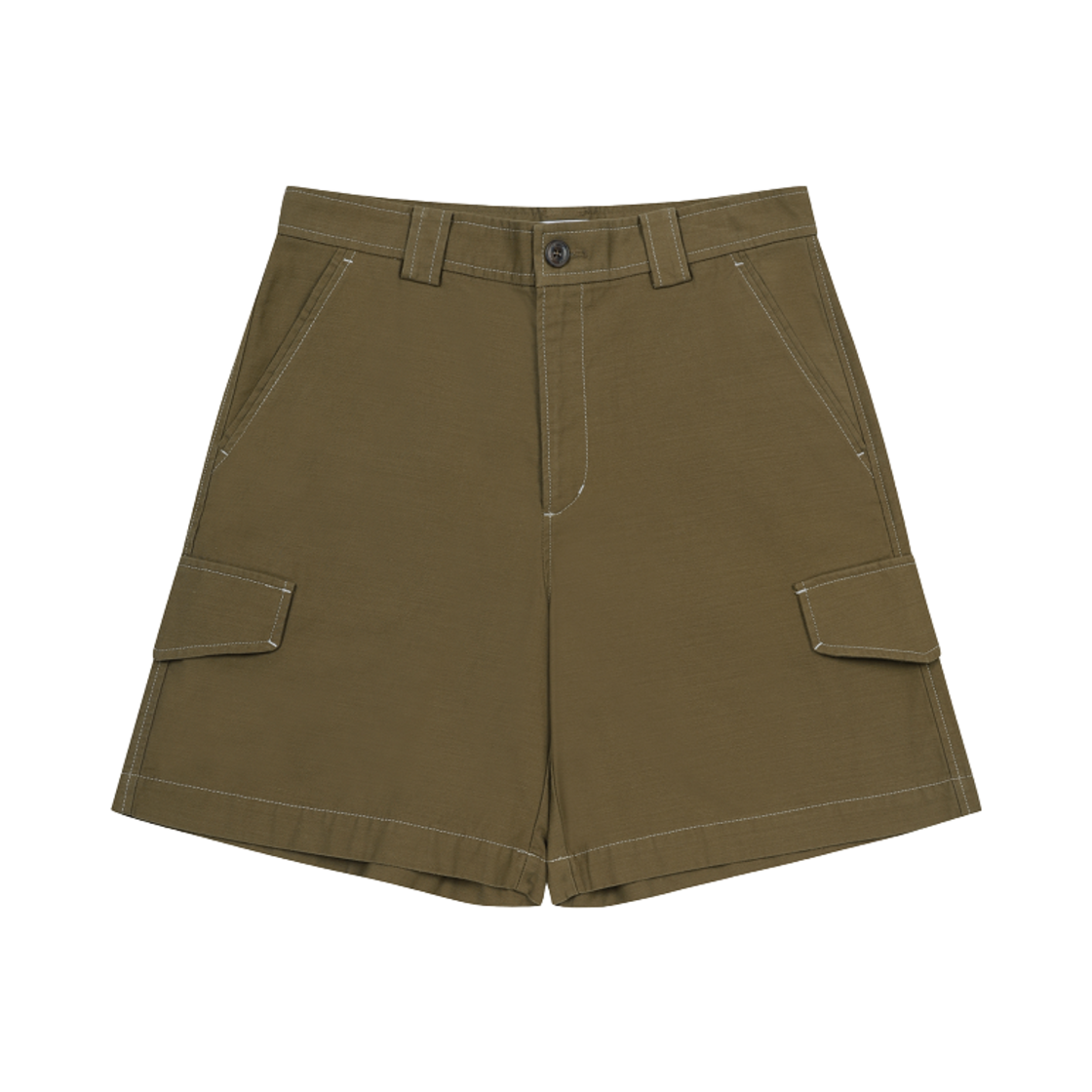 J3POM25321KHX AMOUPRE Woven Cargo Shorts Khaki - 대표 이미지 #1