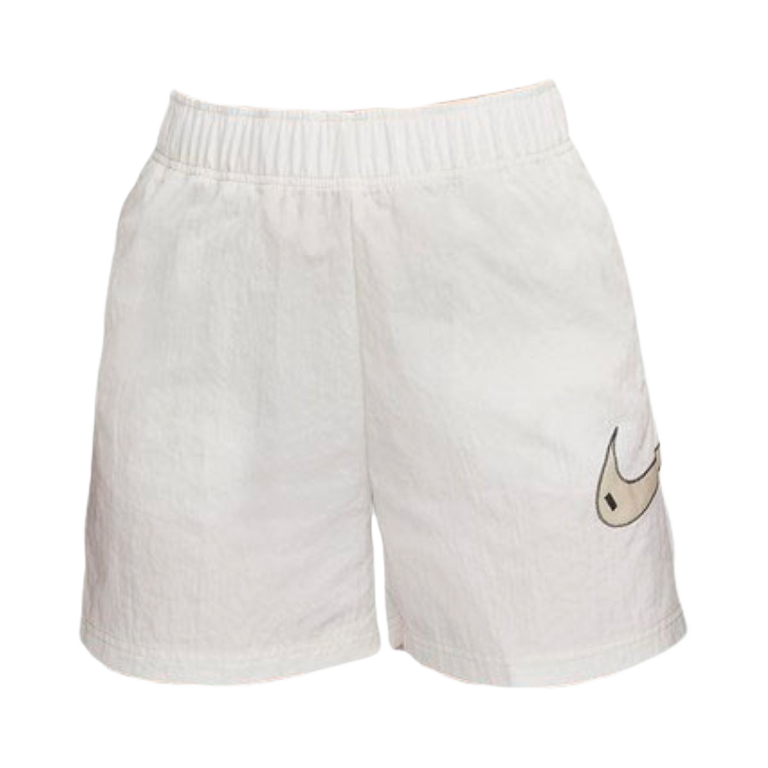(W) 나이키 NSW 스우시 우븐 하이 웨이스트 쇼츠 베이지 - US/EU((W) Nike NSW Swoosh Woven High Waisted Shorts Beige - US/EU) - 1