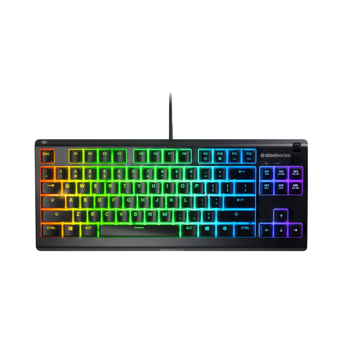 스틸시리즈 에이펙스 3 저소음 게이밍 키보드 영문 자판 블랙 (국내 정식 발매 제품)(Steelseries Apex 3 Quiet Gaming Keyboard US English Black (Korean Ver.))