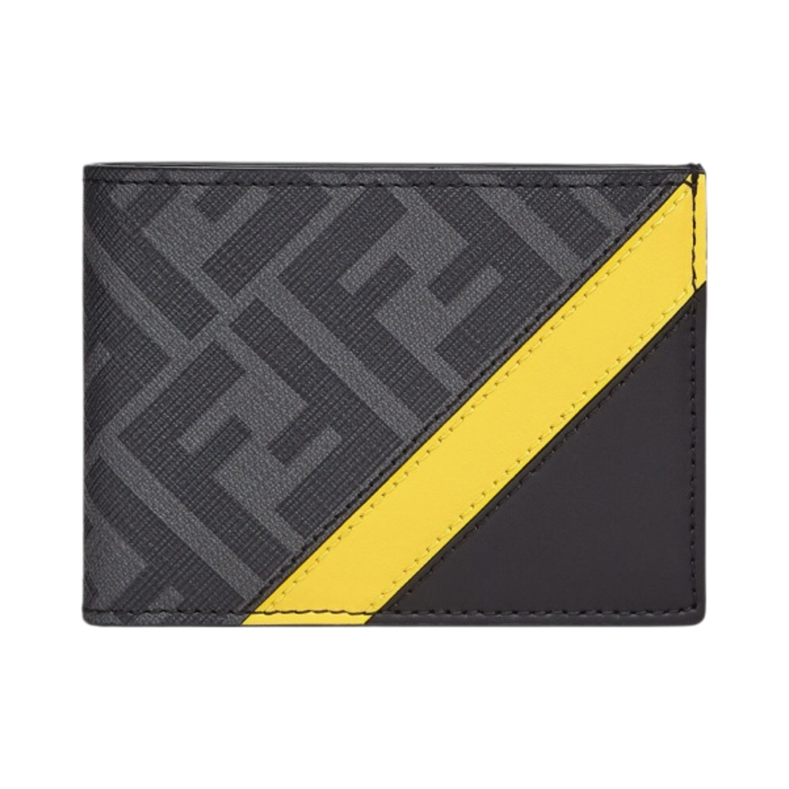 펜디 US 달러 다이애그널 패브릭 반지갑 그레이(Fendi US Dollar Diagonal Fabric Bi-Fold Wallet Grey) - 1