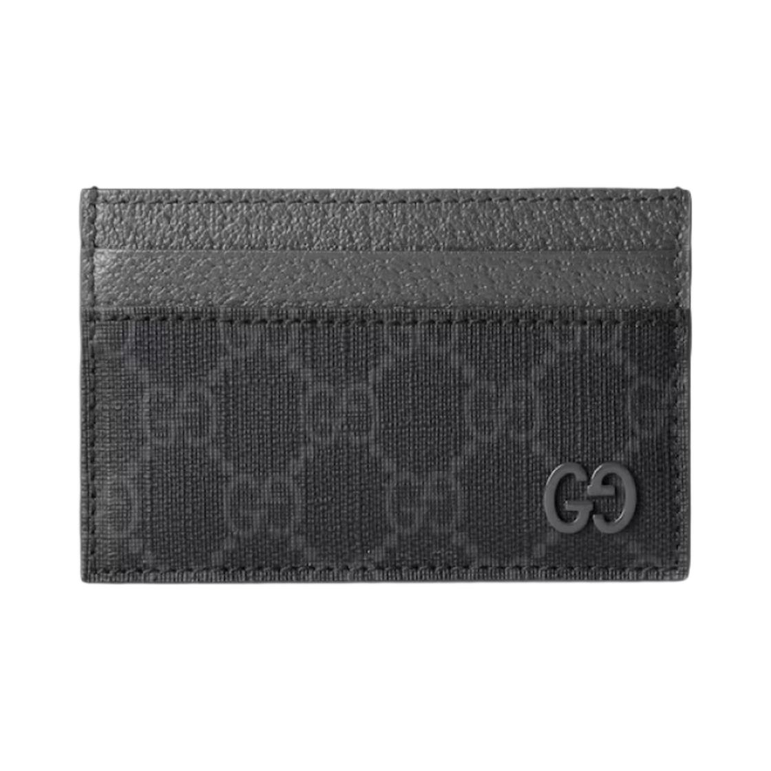 구찌 카드 케이스 GG 디테일 블랙 슈프림(Gucci Card Case with GG Detail Black Supreme)