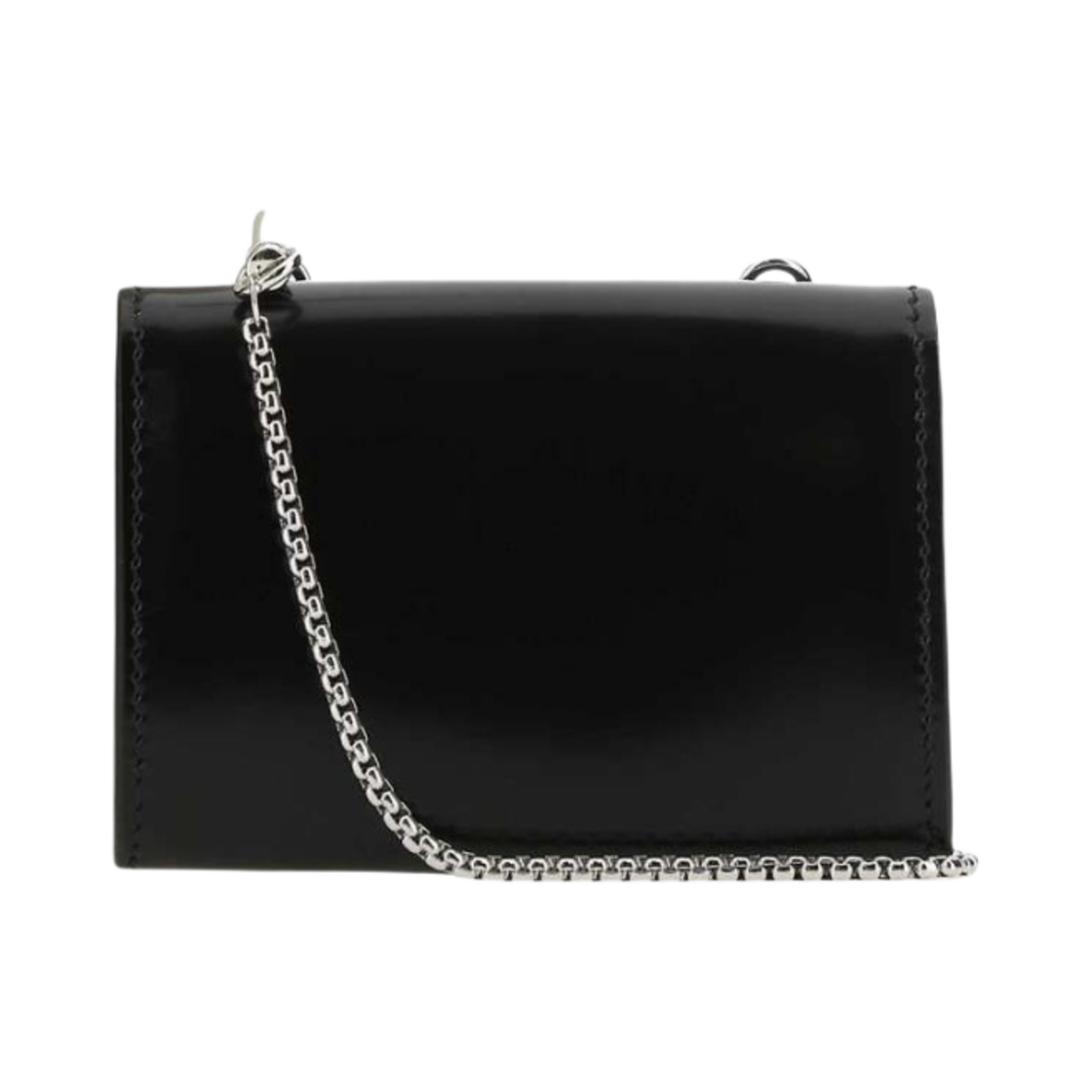 프라다 브러쉬드 레더 숄더 스트랩 카드 홀더 블랙(Prada Brushed Leather Card Holder with Shoulder Strap Black) - 2