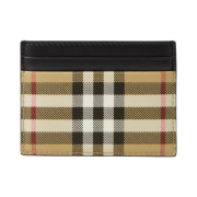 Burberry Vintage Check and Leather Card Case Archive Beige