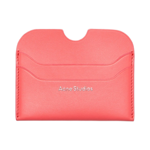 CG0234-CJG Acne Studios Leather Card Holder Electric Pink