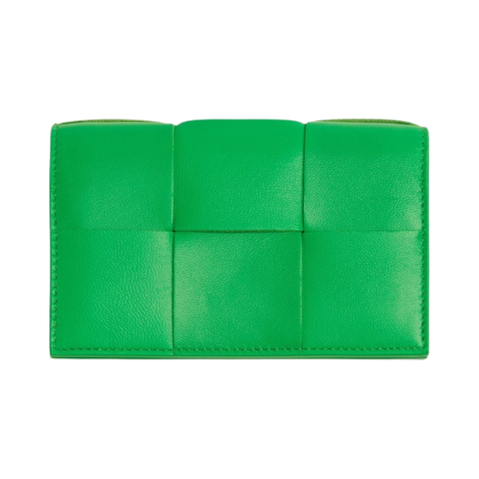 651396VCQC43722 Bottega Veneta Business Card Case Parakeet