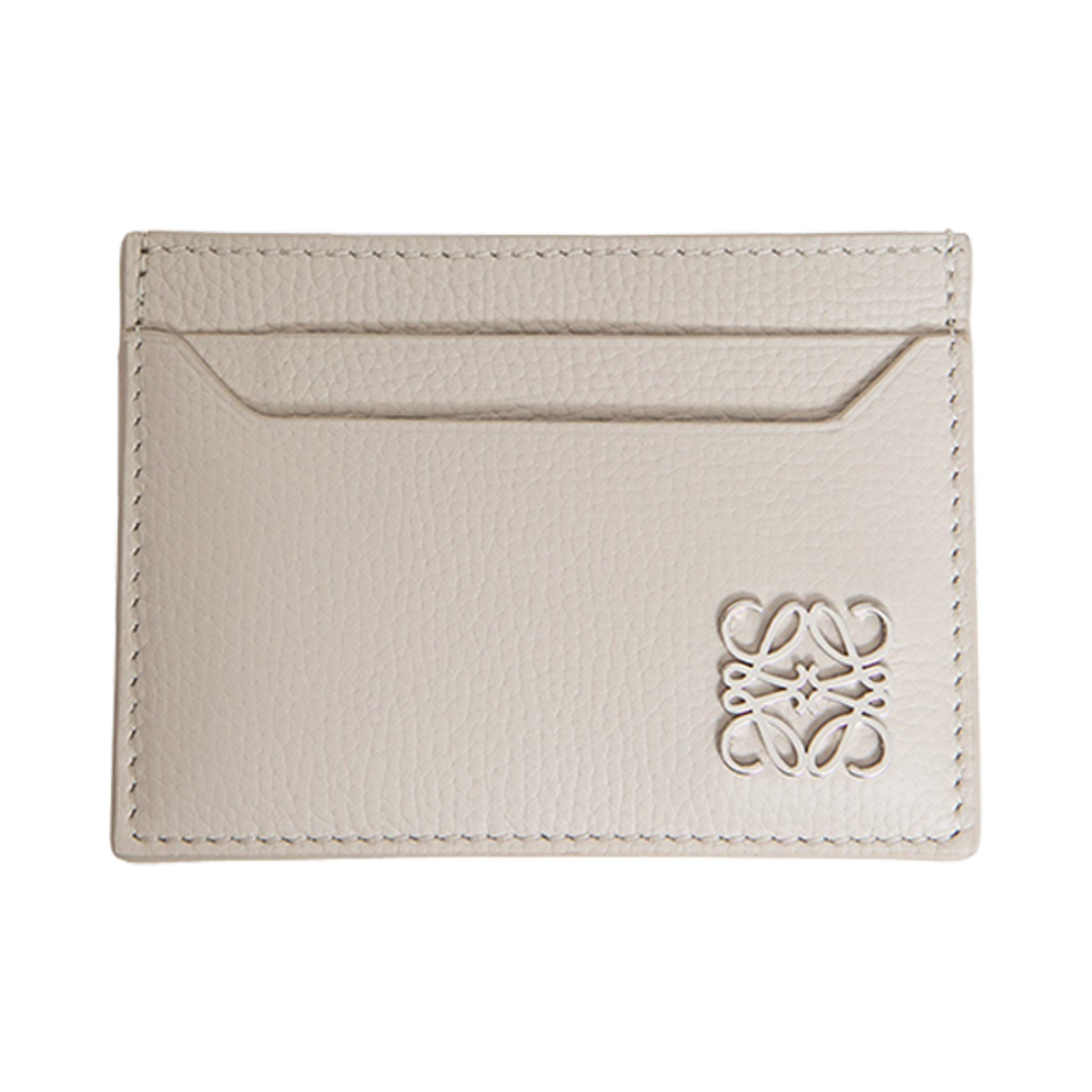 로에베 페블 그레인드 카프스킨 아나그램 플레인 카드 홀더 라이트 고스트(Loewe Anagram Plain Card Holder in Pebble Grained Calfskin Light Ghost)