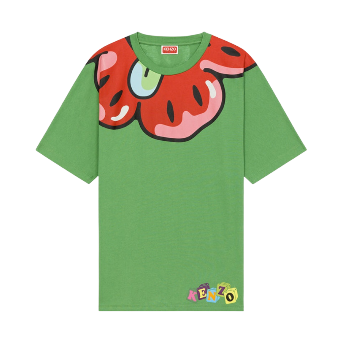 (W) 겐조 보케 보이 기모노 티셔츠 그래스 그린((W) Kenzo Boke Boy Kimono T-Shirt Grass Green) - 1