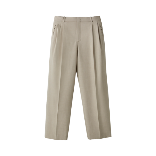 RM25SWPT007SE Recto Double Pleated Wide Pants Sepia Beige