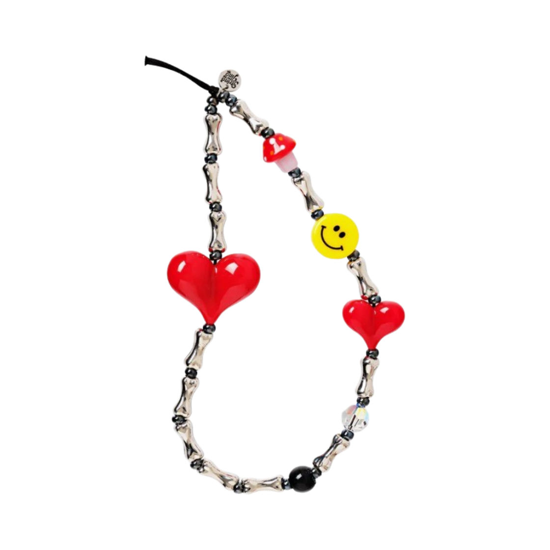 스트링 팅 퍼니 본즈 크롬 리스틀릿 폰 스트랩(String Ting Funny Bones Chrome Wristlet Phone Strap)