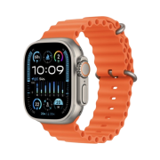 Apple Watch Ultra 2 49mm Titanium Case with Ocean Band Orange (Korean Ver.)