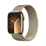 Apple Watch Series 9 45mm Cellular Gold Stainless Steel Case with Milanese Loop Gold (Korean Ver.)