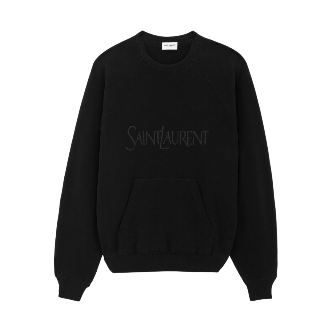 (W) 생로랑 래글런 클래식 크루넥 스웨트셔츠 블랙((W) Saint Laurent Raglan Classic Crewneck Sweatshirt Black)