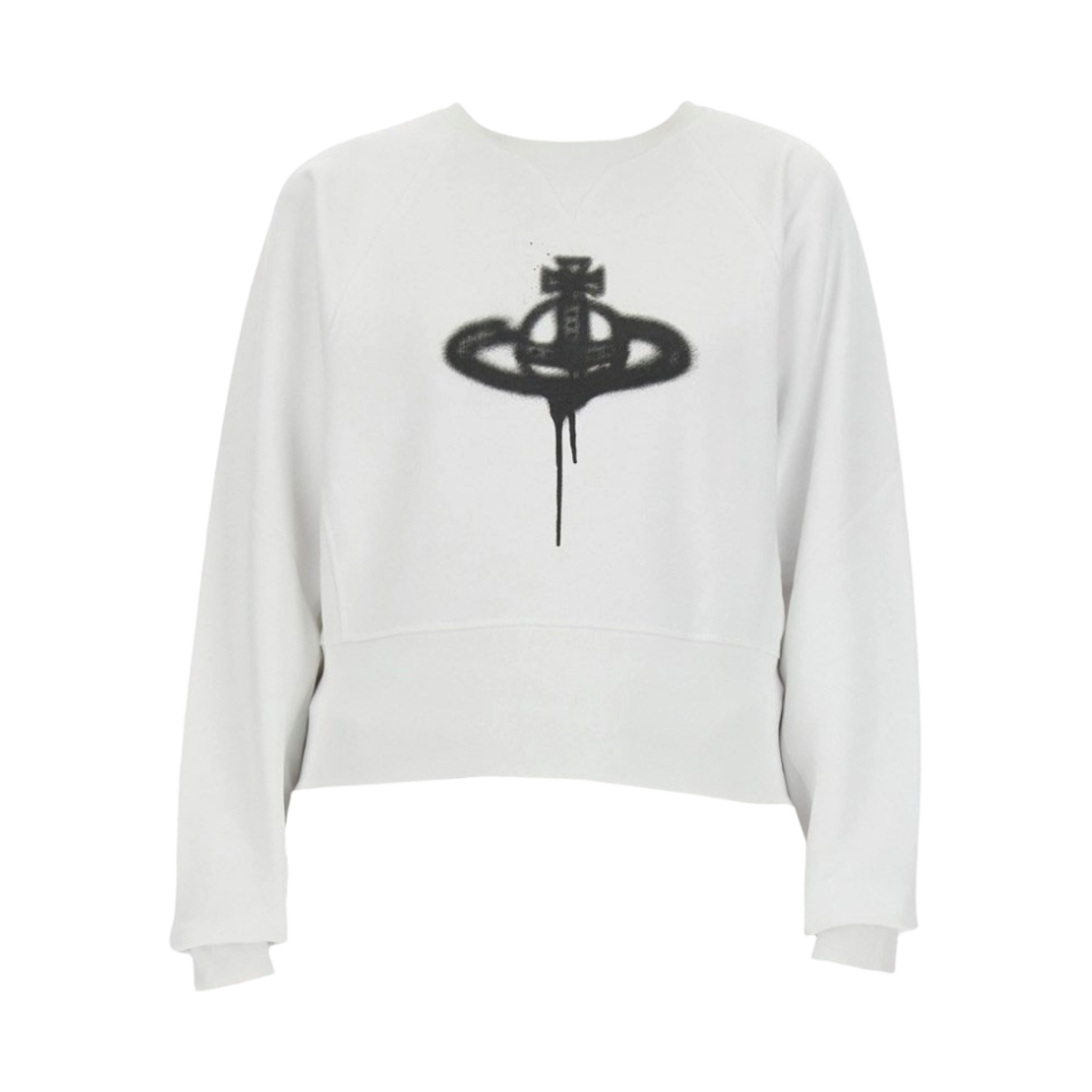 1I010009-J0032-A301 (W) Vivienne Westwood Spray Orb Athletic Sweatshirt White