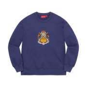 Supreme Crest Crewneck Washed Navy - 23SS
