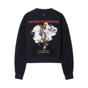 (W) Wooyoungmi Color Flower Sweatshirt Navy - 22SS