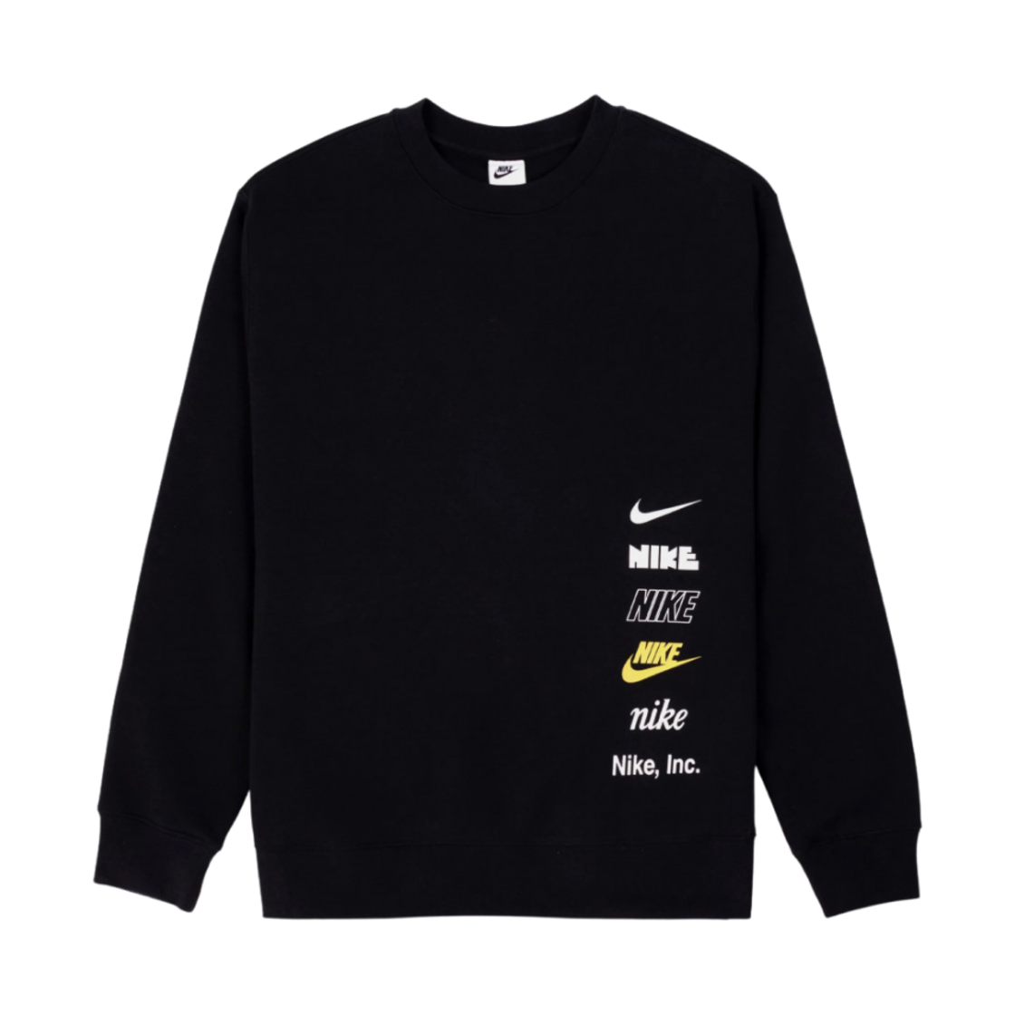 나이키 클럽 플리스+ 브러쉬드 백 크루넥 블랙 - 아시아(Nike Club Fleece+ Brushed Back Crew Black - Asia)