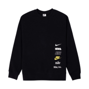 Nike Club Fleece+ Brushed Back Crew Black - Asia