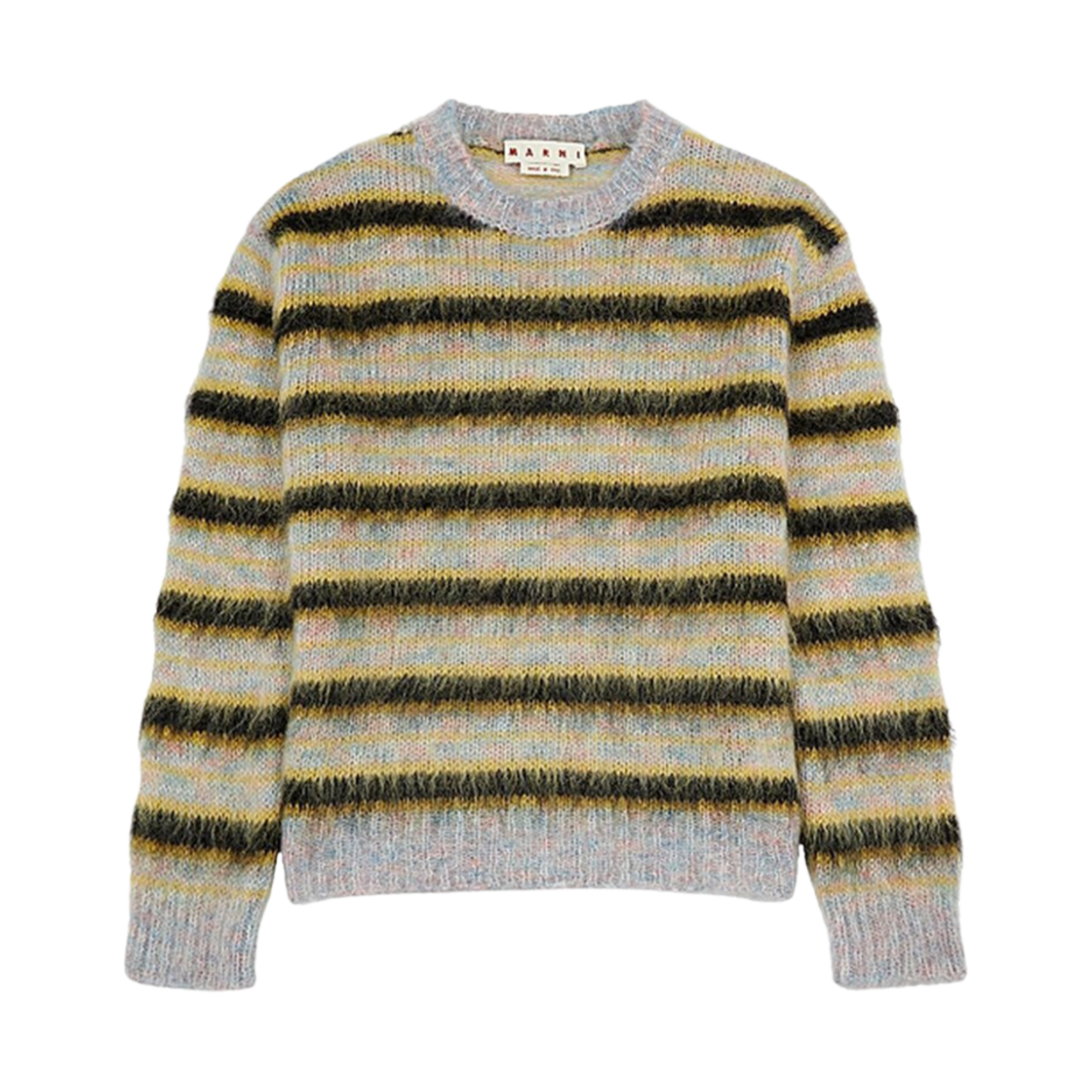 GCMG0161Q0-UFU107-RGX99 Marni Striped Mohair Sweater Multicolor