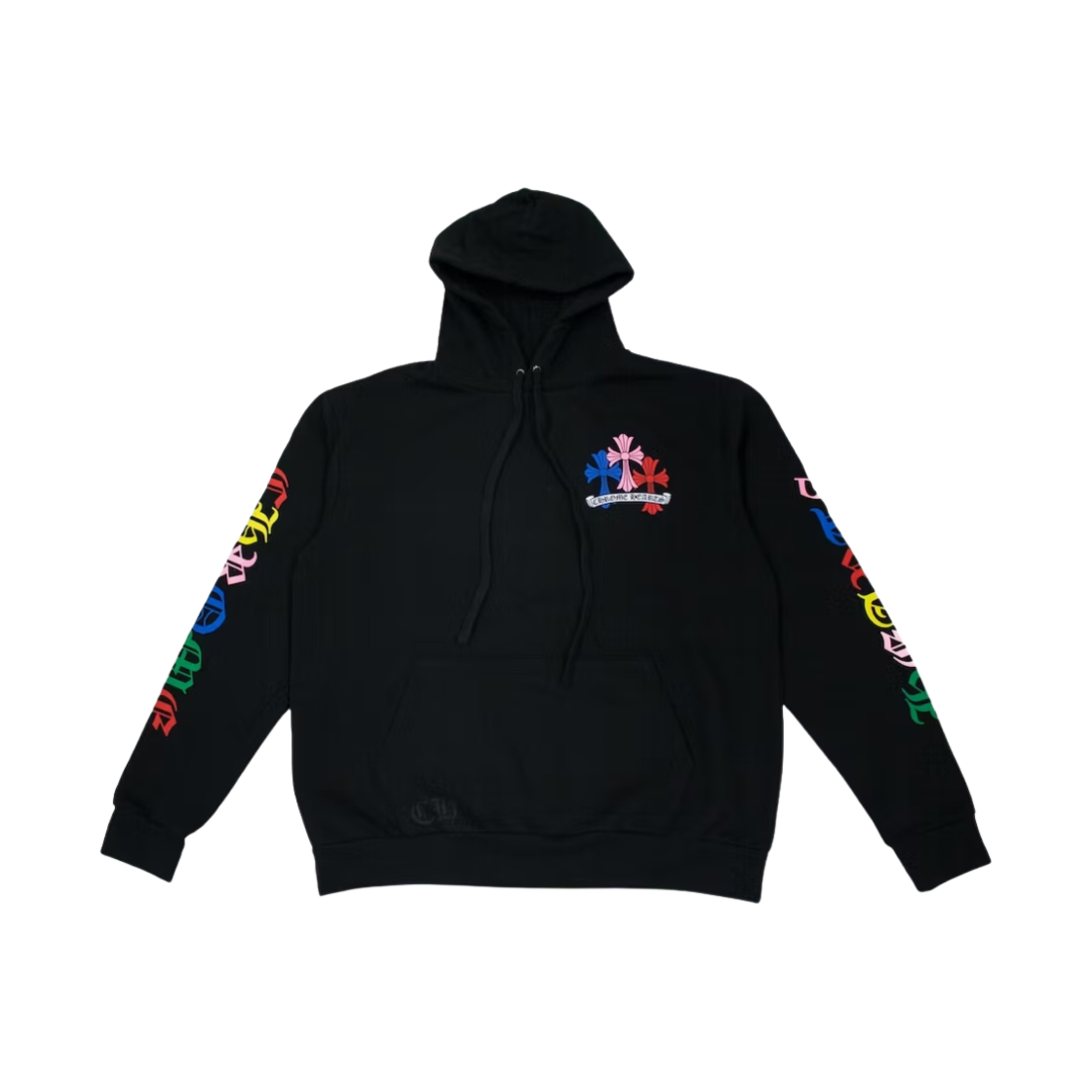 크롬하츠 멀티 컬러 크로스 세머터리 후드 블랙(Chrome Hearts Multi Color Cross Cemetery Hoodie Black) - 2