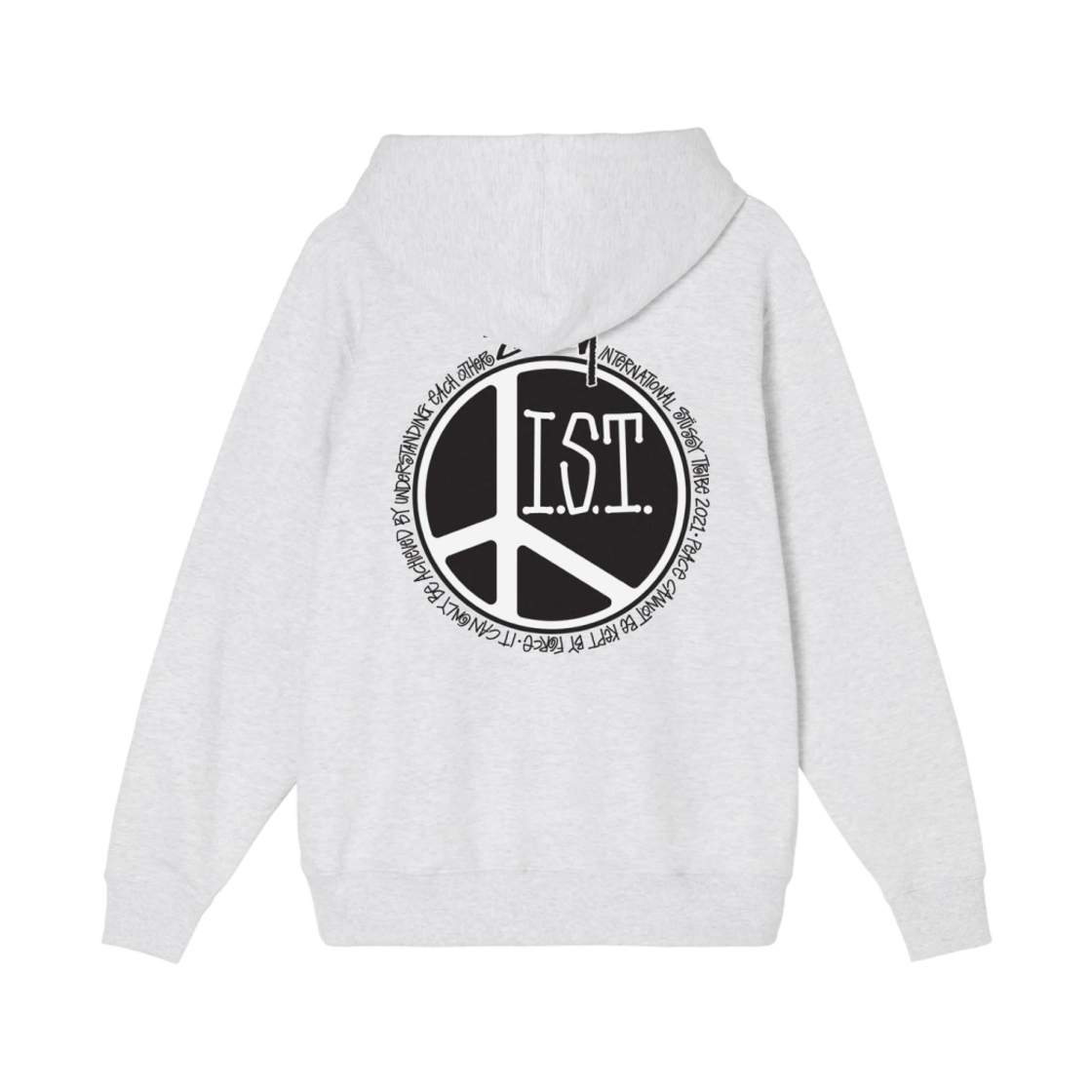 1924723 Stussy Peace Dot Hoodie Ash Heather