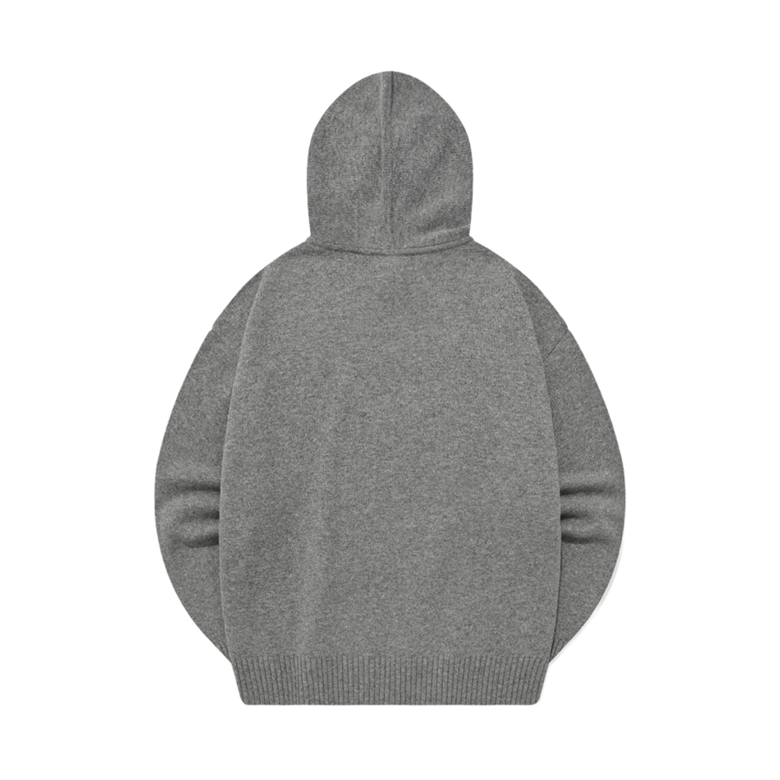 커버낫 C 로고 램스울 후디 니트 멜란지 그레이(Covernat C Logo Lambswool Hoodie Knit Melange Grey) - 2