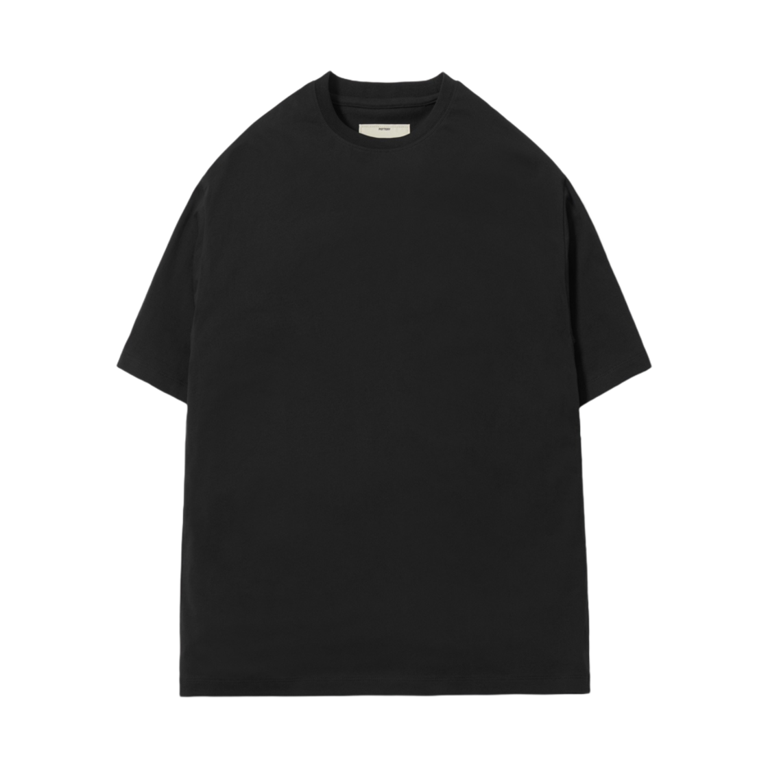 포터리 숏 슬리브 베이식 티셔츠 블랙(Pottery Short Sleeve Basic T-Shirt Black) - 1