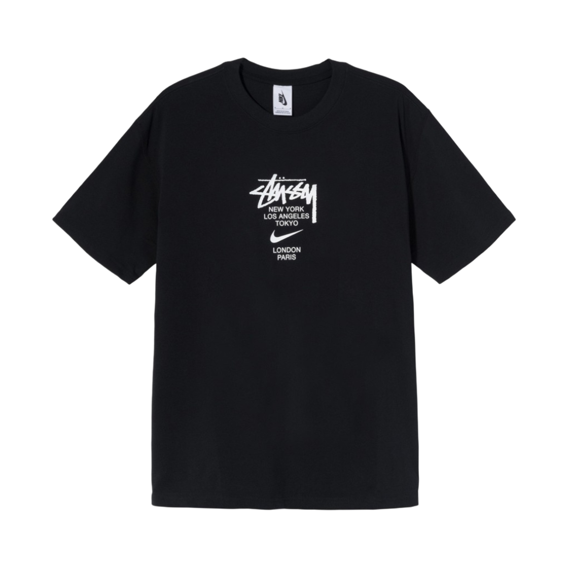 나이키 x 스투시 월드투어 티셔츠 블랙 - US/EU(Nike x Stussy WT T-Shirt Black - US/EU)