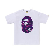 BAPE Color Camo Big Ape Head T-Shirt White Purple